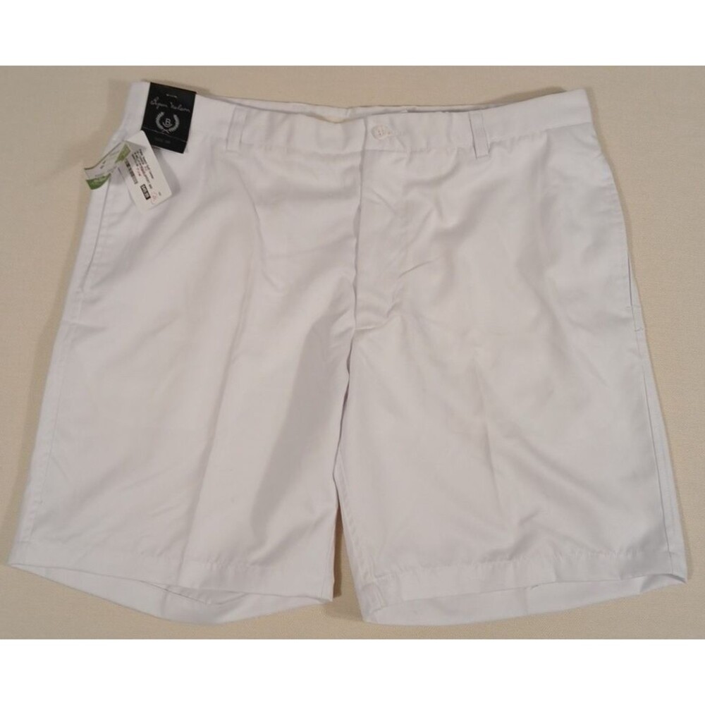 NWT Byron Nelson Men’s White Shield Tech Golf Dress Shorts -9” Inseam - Size 38